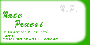 mate prucsi business card